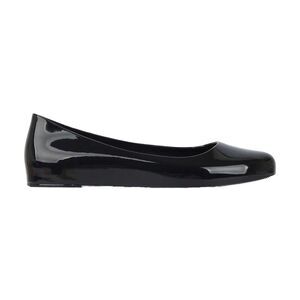Miso Womens/Ladies Jelly Round Toe Ballet Flats / Black Patent